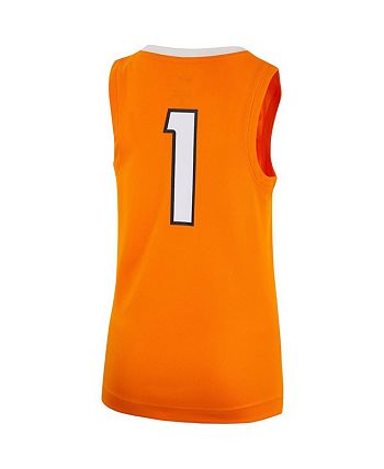 Nike Men's Tennessee Volunteers #1 Tennessee Orange Replica Basketball  Jersey