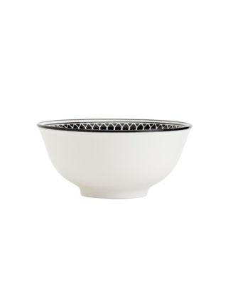 Black Pad Print 12 Pc. Dinnerware Set, Service for 4