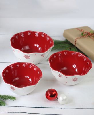 Winterfest Holiday Nesting Bowls, Set of 3
