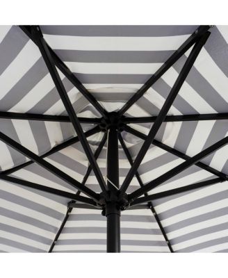 9 ft. Patio Solar Power LED lights Market Umbrella with Black Round Base