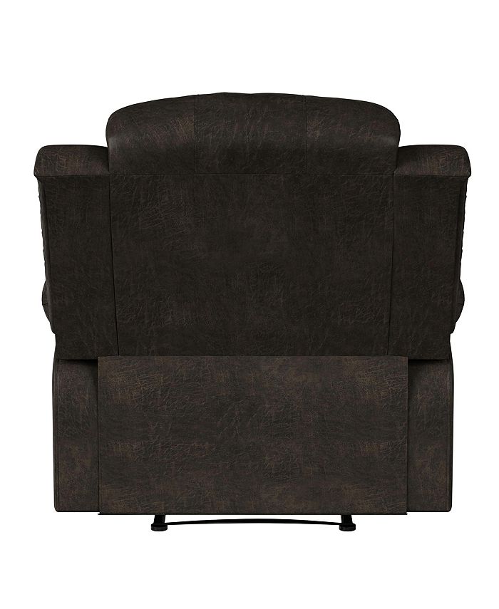 Relax A Lounger 34.75" Steel Dayton Faux Suede Manual Recliner Macy's