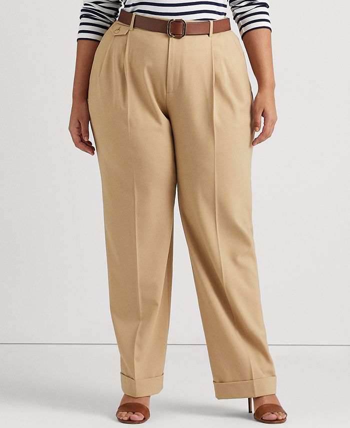 Lauren Ralph Lauren Plus Size High-Rise Pants - Macy's
