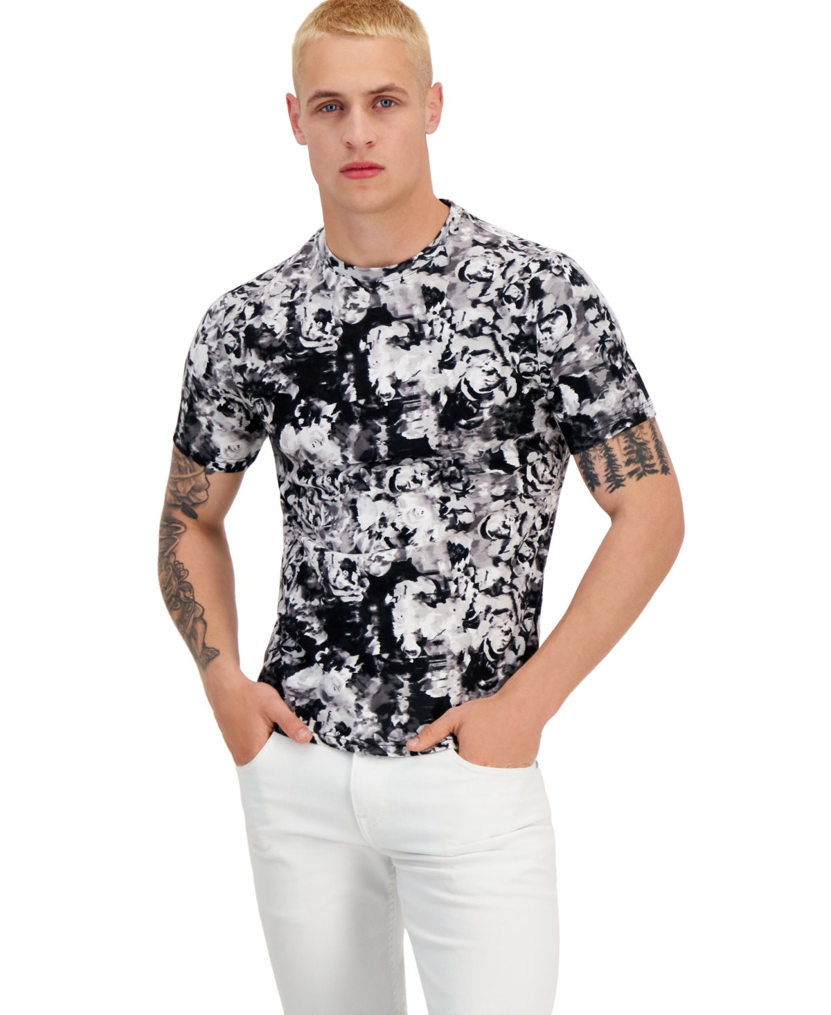 floral graphic tee mens