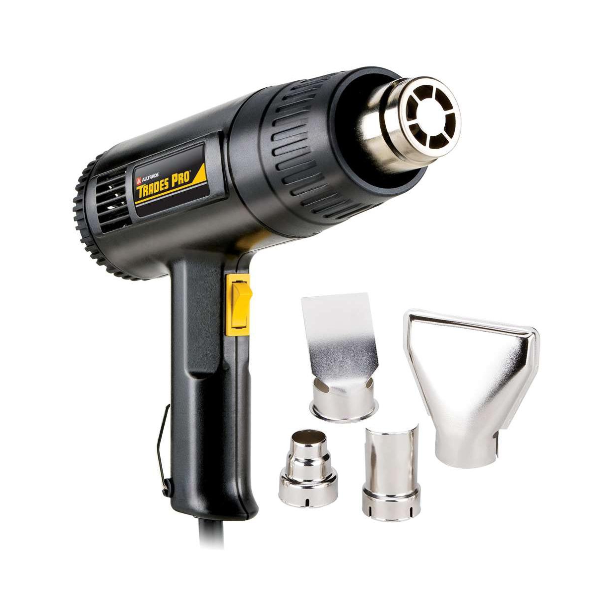 Heat Gun with 4 Nozzle Adapters - Black