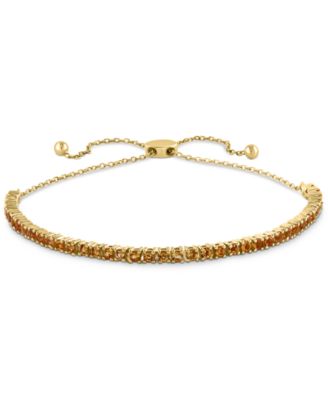 EFFY Collection - Citrine Bolo Bracelet (1-1/6 ct. t.w.) in 14k Gold-Plated Sterling Silver