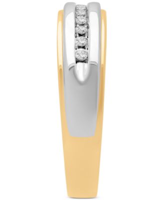 Men's Diamond Wedding Band (1/6 ct. t.w.) in 14k Gold