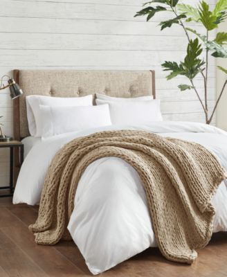 Chunky-Knit Handmade Throw, 50" x 60"