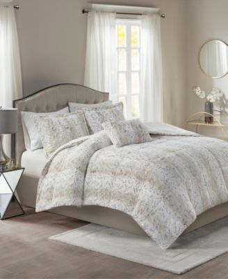Zuri Faux-Fur 4-Pc. Comforter Set, Full/Queen