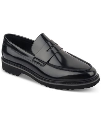 INC outlets International Concepts Gayle Black Leather Loafers Flats Size 8M