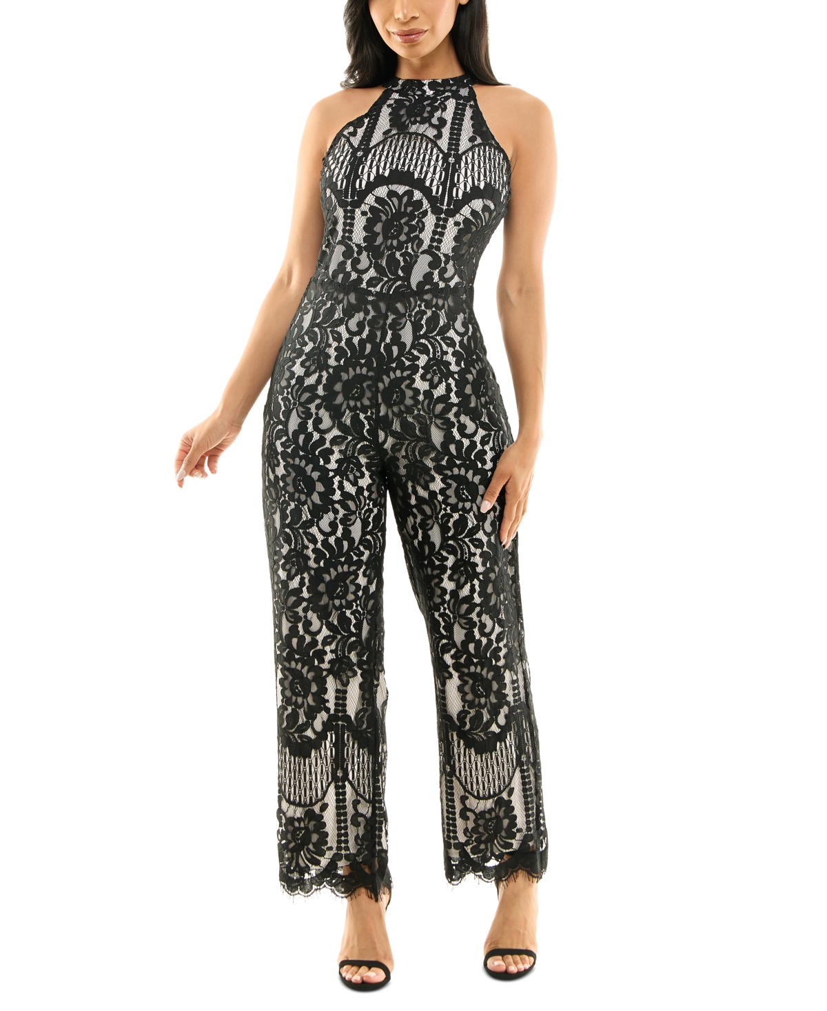 Bebe lace jumpsuit discount