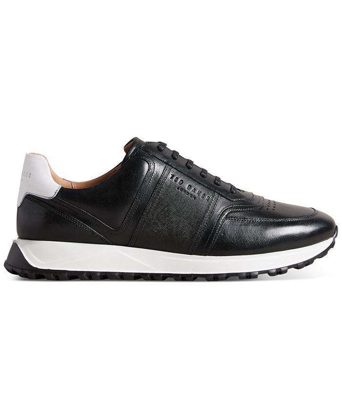 Ted Baker Men's Frayne Leather and Suede Retro-Style Sneaker - Macy's