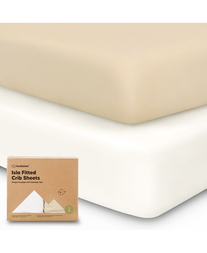 KeaBabies 2pk Fitted Crib Sheets for Boys, Girls, Organic Baby Crib