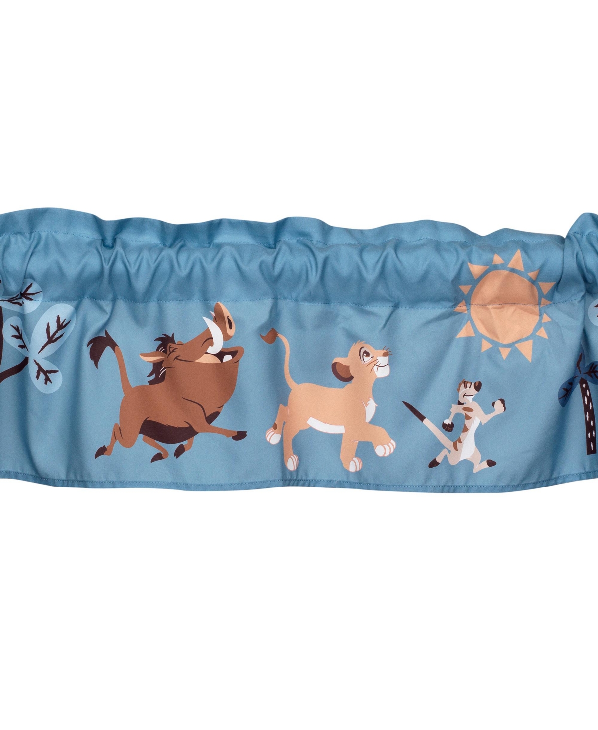 Lambs & Ivy Disney Baby Lion King Adventure Blue Simba/Timon/Pumbaa Window Valance by