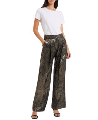French Connection - Women's Alara Molten Metallic Suit Trousers
