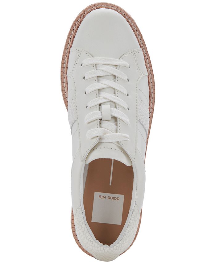 8 M - White , Dolce Vita Women's Tiger Lace-Up Platform Sneakers