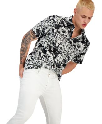 International Concepts Regular-Fit Floral-Print Button-Down