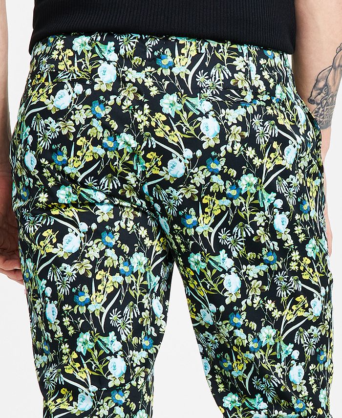 I.N.C. International Concepts Men's SlimFit FloralPrint Suit Pants