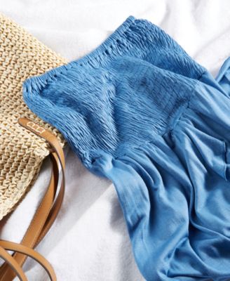 Women's Strapless High-Low Dress Cover-Up