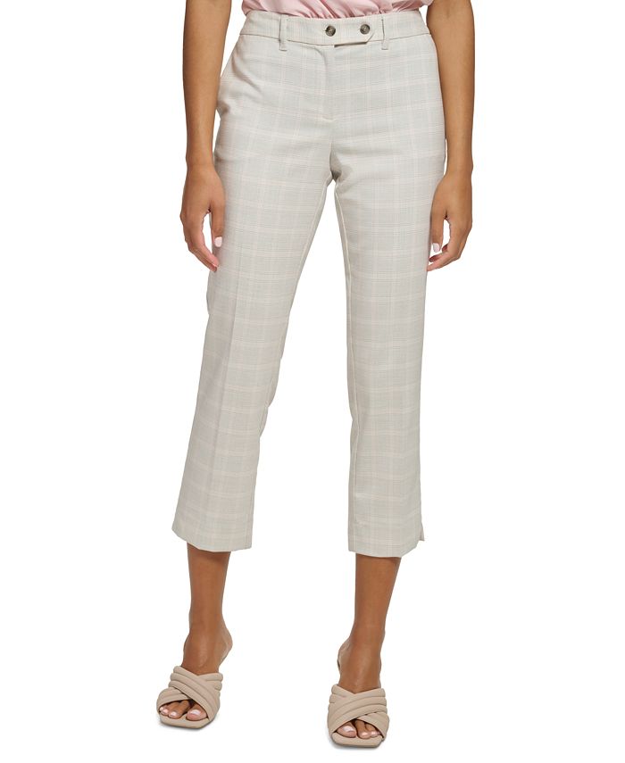 Calvin Klein Women's Glen Plaid StraightLeg Ankle Pants & Reviews