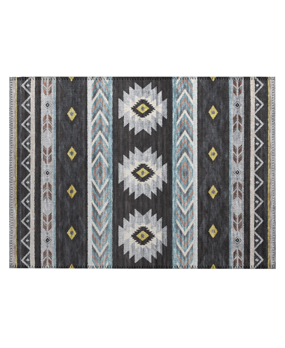 D Style Havasu Hvu3 1'8" X 2'6" Area Rug In Black