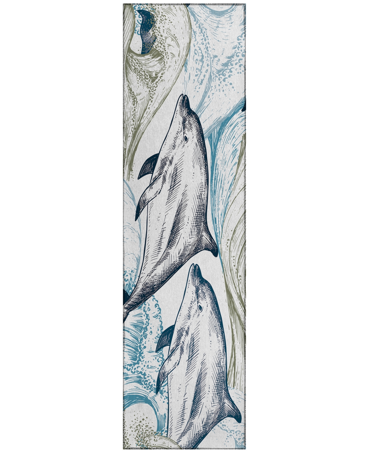 D Style Harbor Ha10 2'3" X 7'6" Runner Area Rug In Ivory
