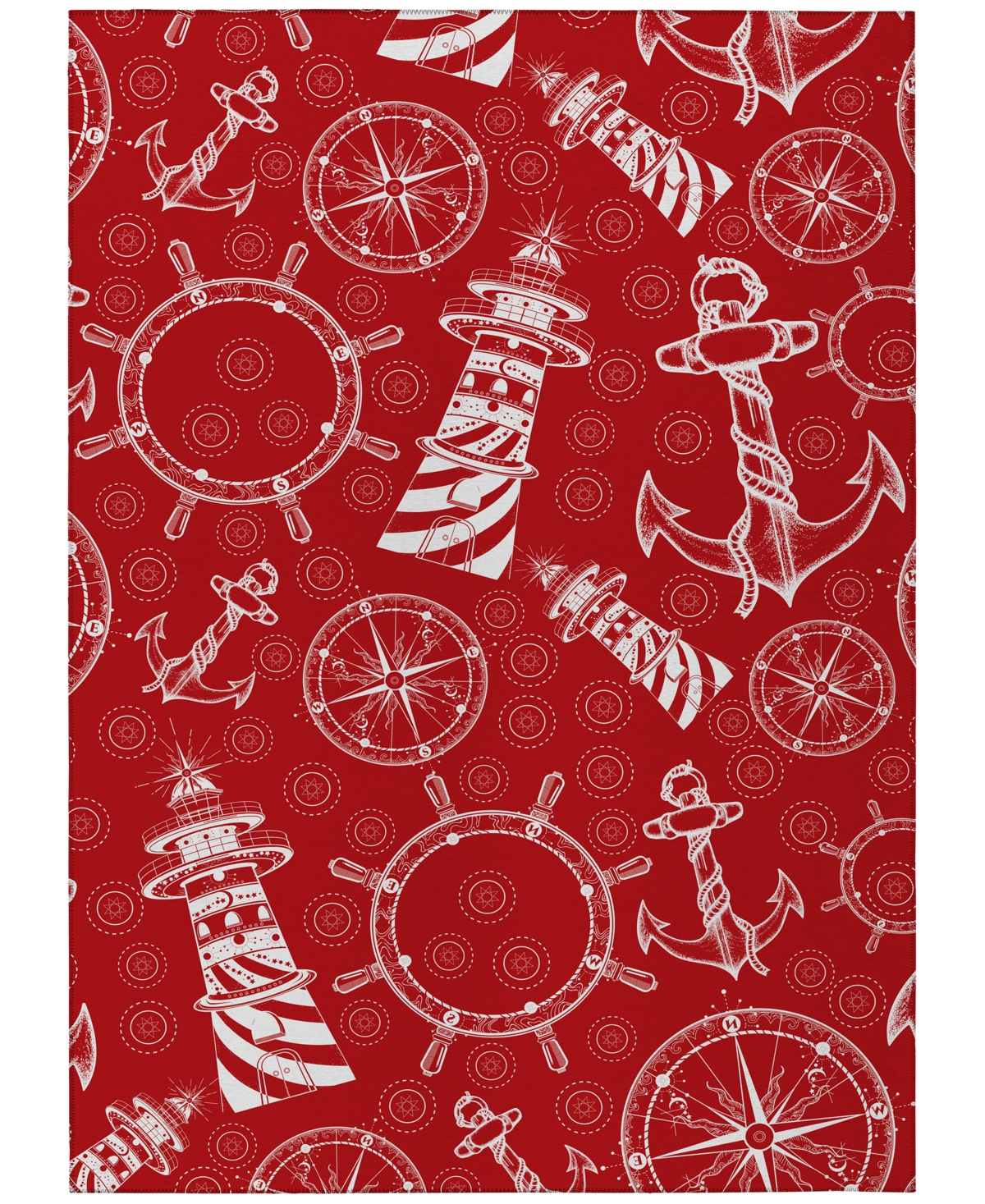 D Style Harbor Ha9 3' X 5' Area Rug In Red