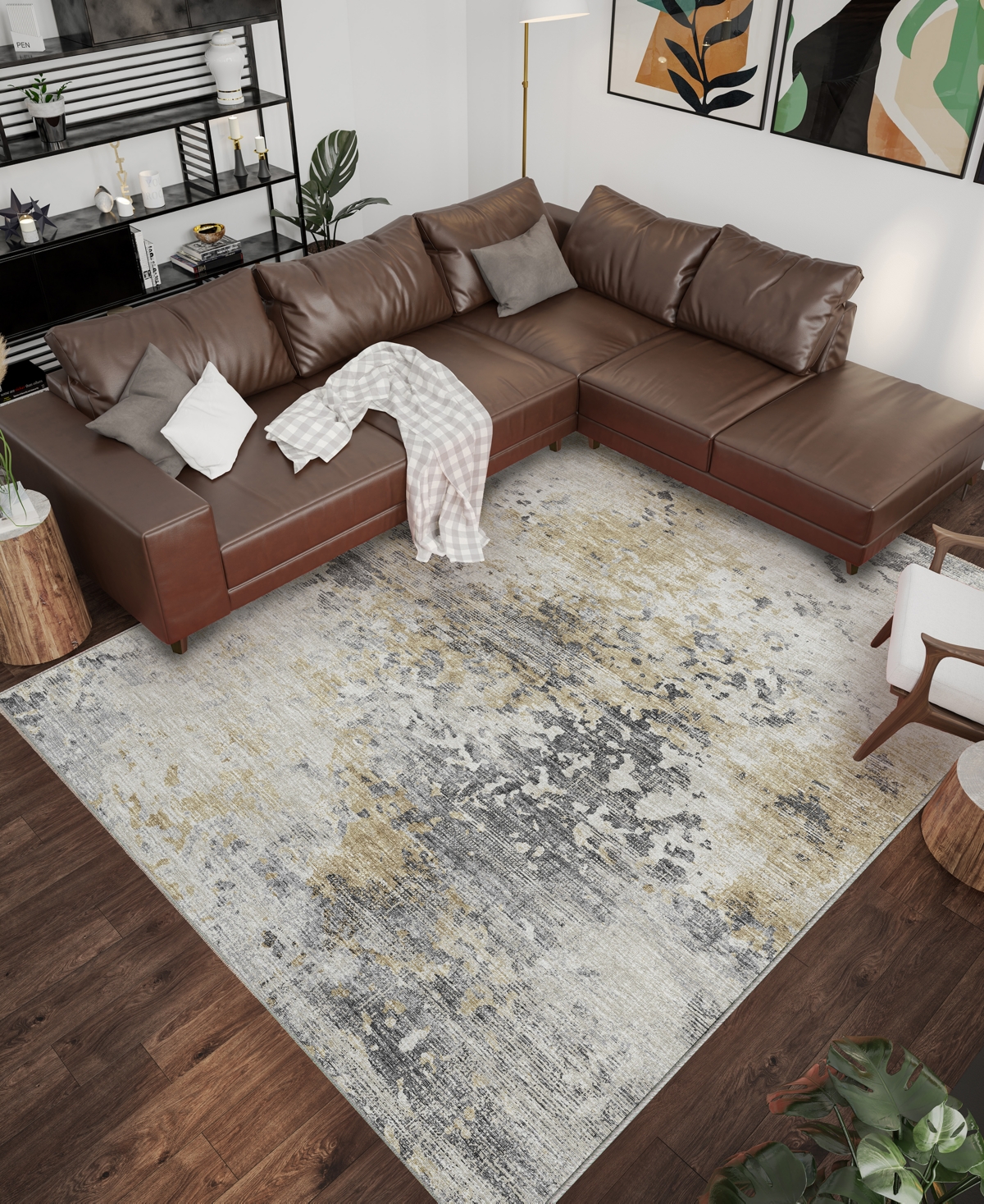 Dalyn Camberly Washable Cm5 8' X 10' Area Rug In Brown