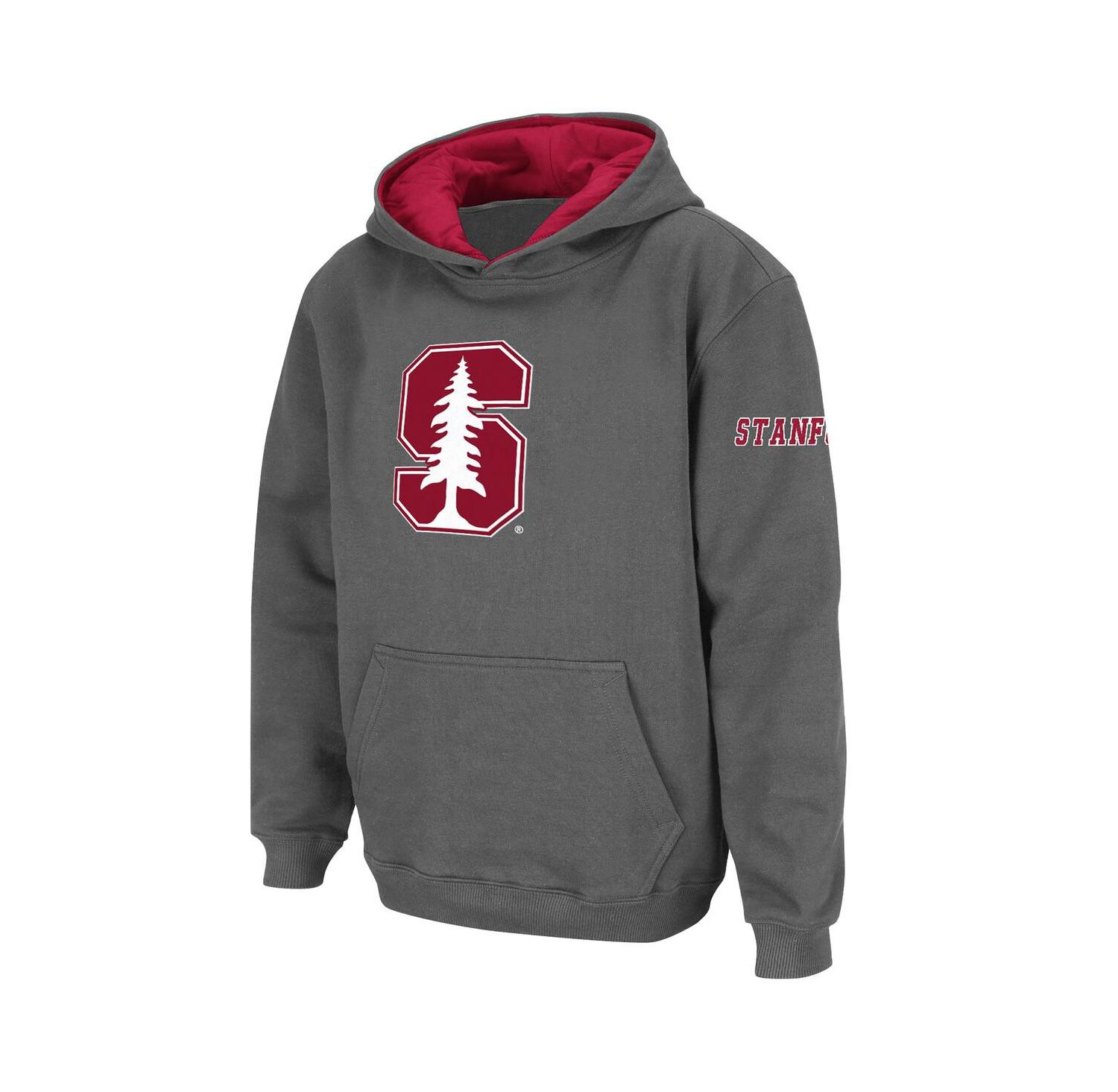 Big Boys Charcoal Stanford Cardinal Big Logo Pullover Hoodie