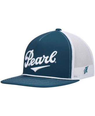 Men's Teal, White Pearl Trucker Snapback Hat