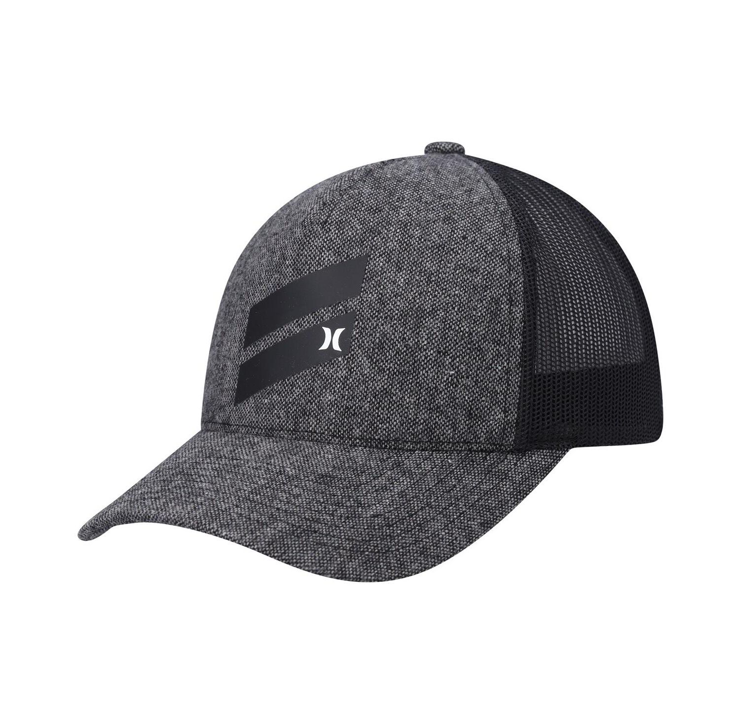 Men's Heathered Black Icon Slash Trucker Snapback Hat