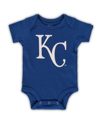 Infant Boys and Girls Royal, Light Blue, Heathered Gray Kansas City Royals 3-Pack Change Up Bodysuit Set