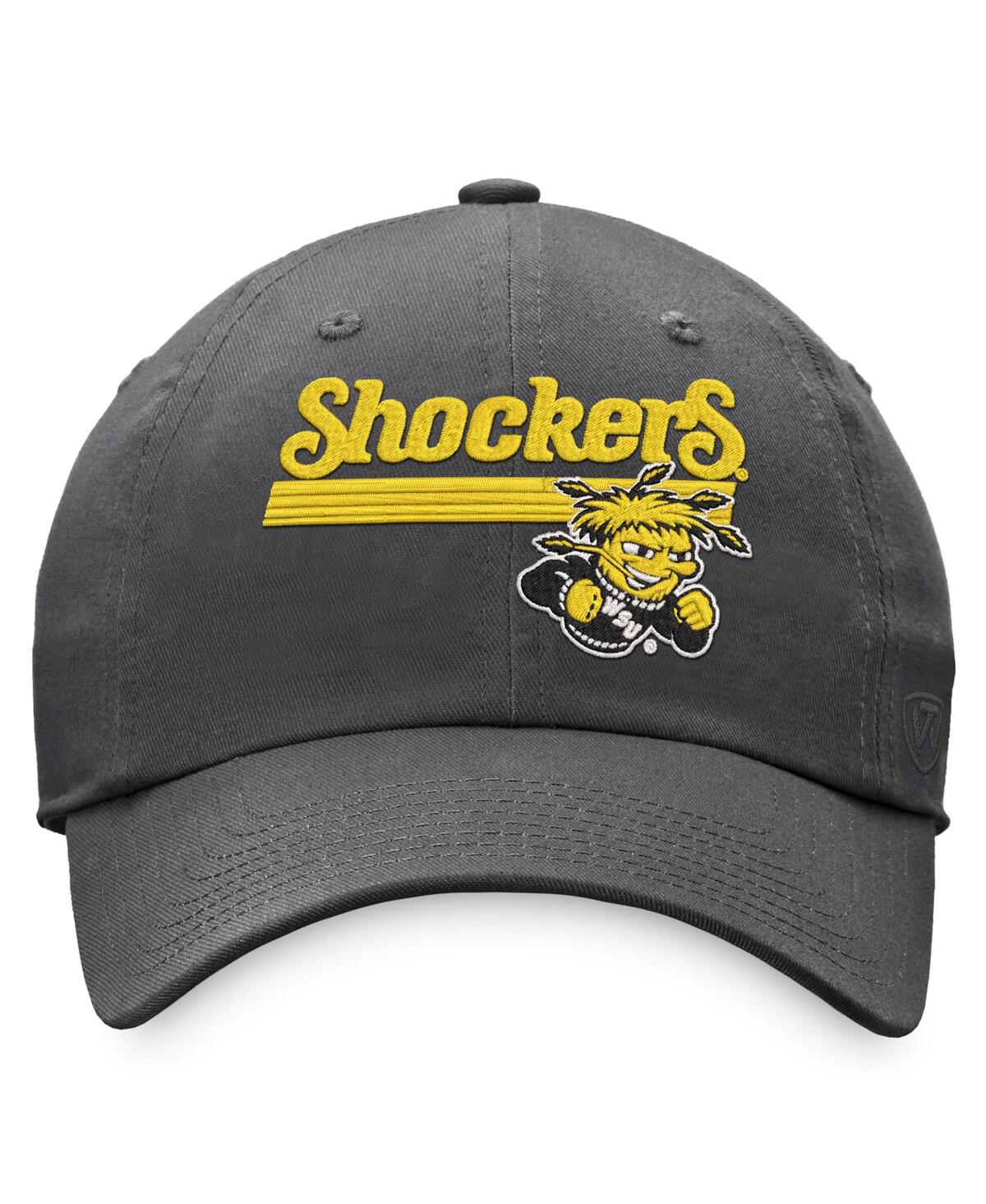 Top Of The World Charcoal Wichita State Shockers Slice Adjustable Hat In Charcoal