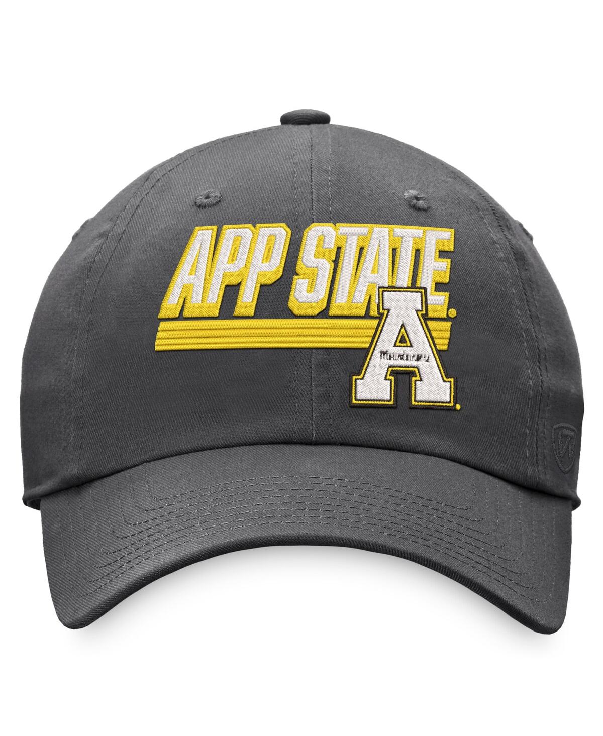 Shop Top Of The World Men's  Charcoal Appalachian State Mountaineers Slice Adjustable Hat
