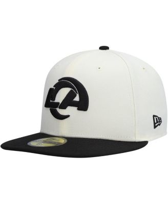 New Era Men's Cream, Black Los Angeles Rams Chrome Collection 59Fifty ...
