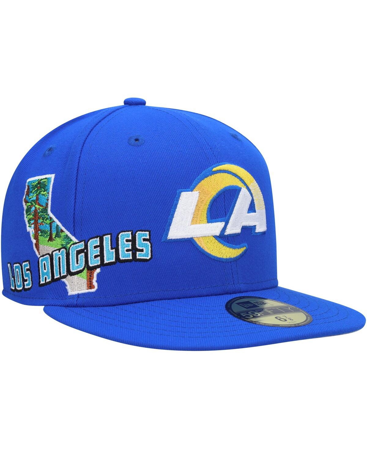 New Era Royal Los Angeles Rams Stateview 59fifty Snapback Hat In Royal