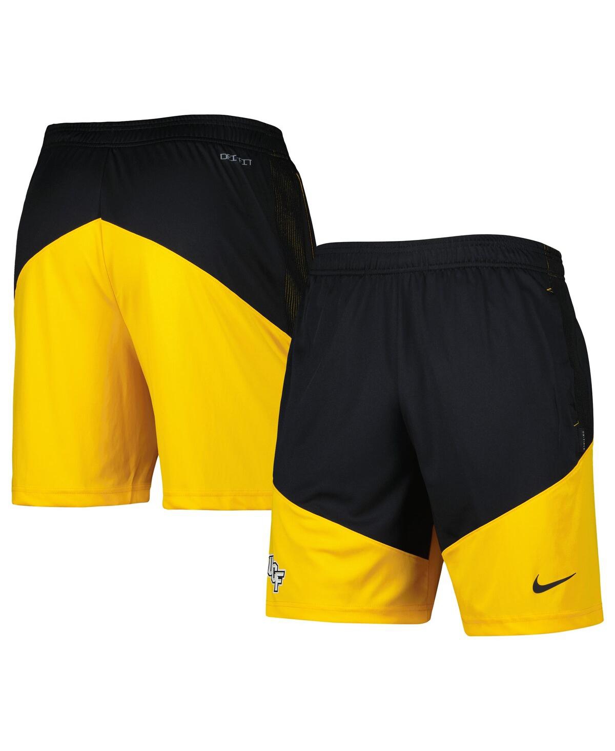Shop Nike Men's  Black And Gold Ucf Knights Player Performance Lounge Shorts In Black,gold