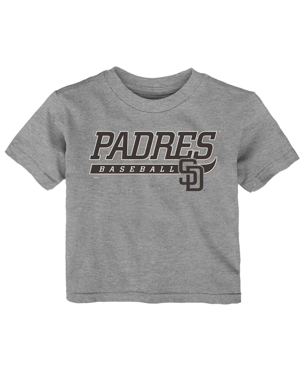 Outerstuff Babies' Infant Boys And Girls Heather Gray San Diego Padres Take The Lead T-shirt