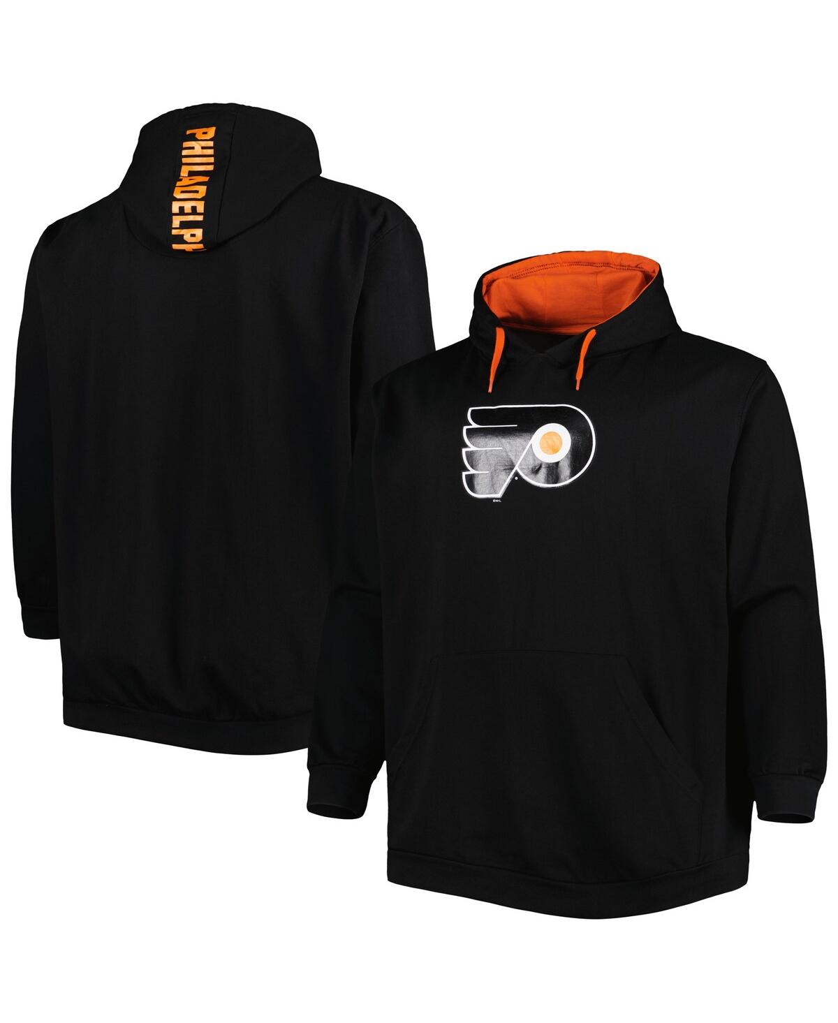 Men'sPhiladelphia Flyers Big and Tall Fleece Pullover Hoodie - Black