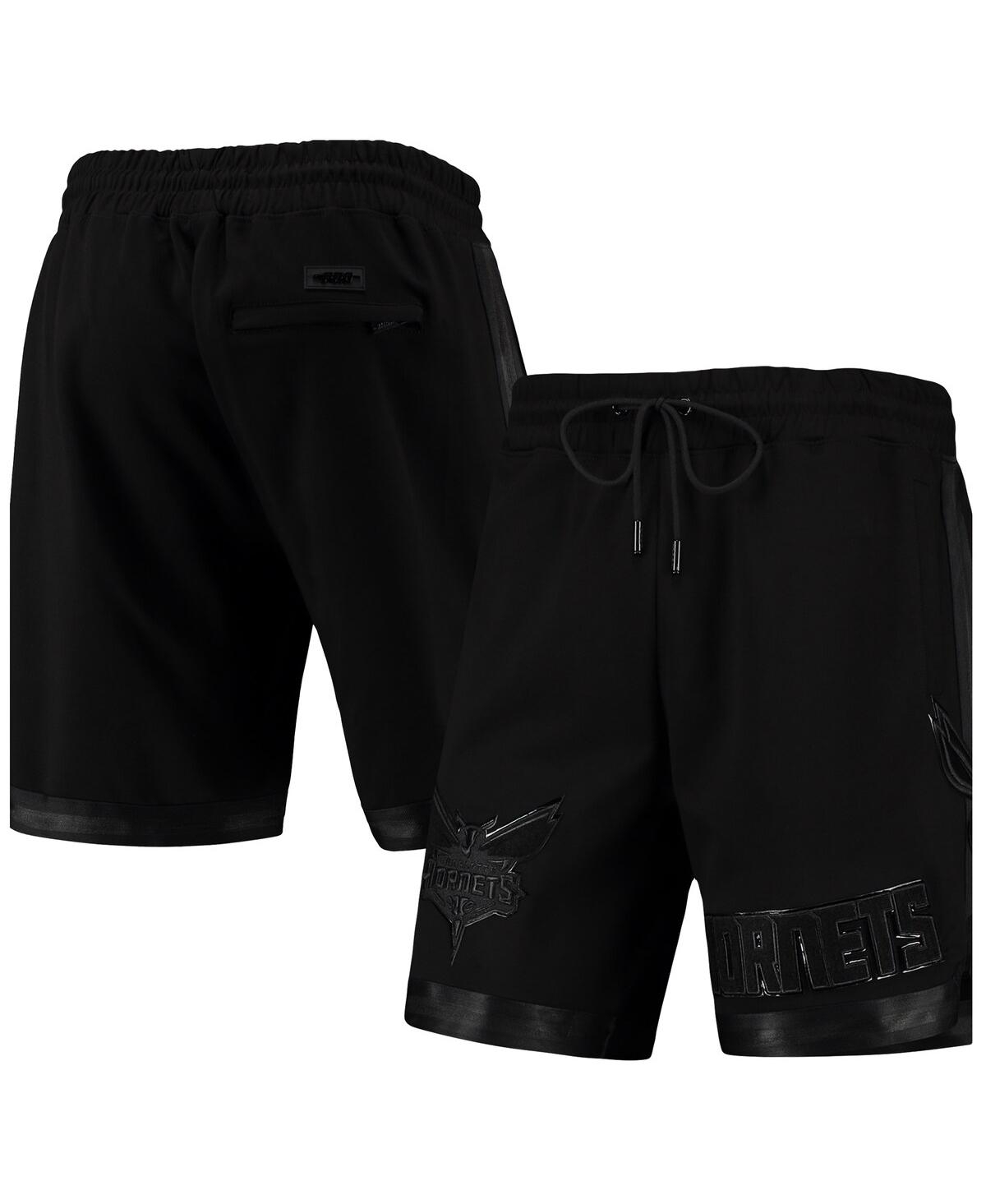 Shop Pro Standard Men's  Charlotte Hornets Triple Black Gloss Shorts
