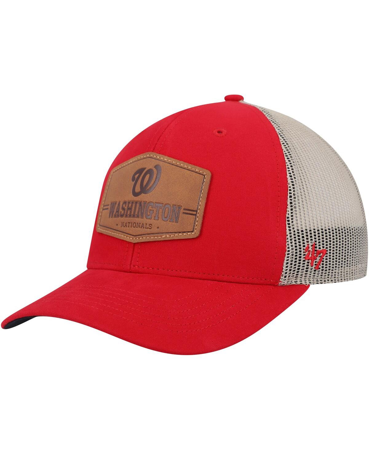 Men's '47 Brand Natural Washington Nationals Rawhide Trucker Snapback Hat - Natural