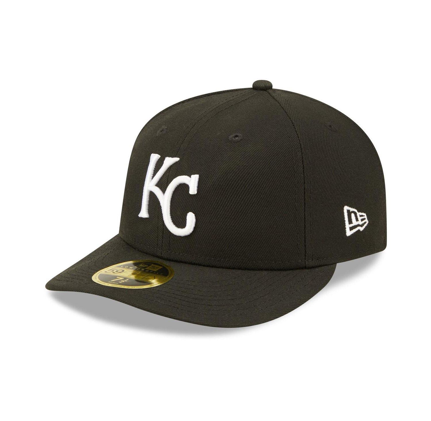 Men's Kansas City Royals Black and White Low Profile 59FIFTY Fitted Hat