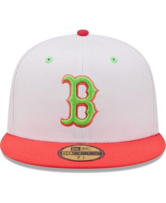 Men's White, Coral Boston Red Sox 2004 World Series Strawberry Lolli 59Fifty Fitted Hat