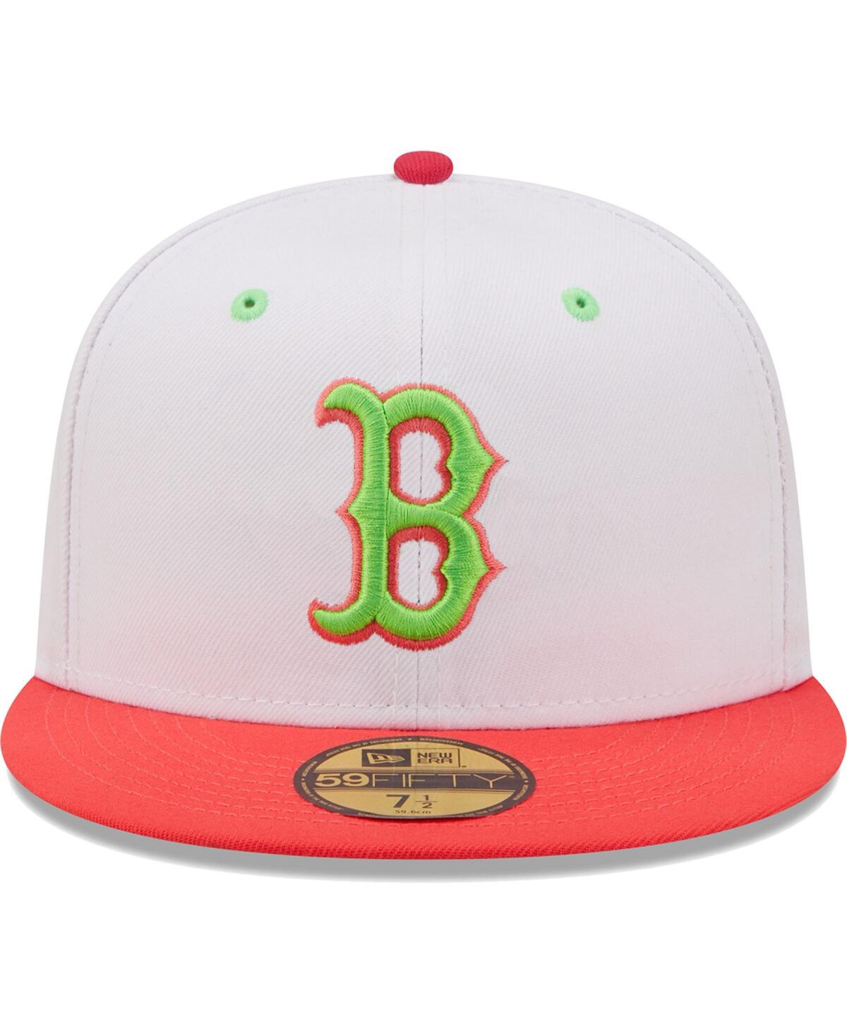 Men's New Era Coral Boston Red Sox 2004 World Series Strawberry Lolli 59Fifty Fitted Hat - Coral