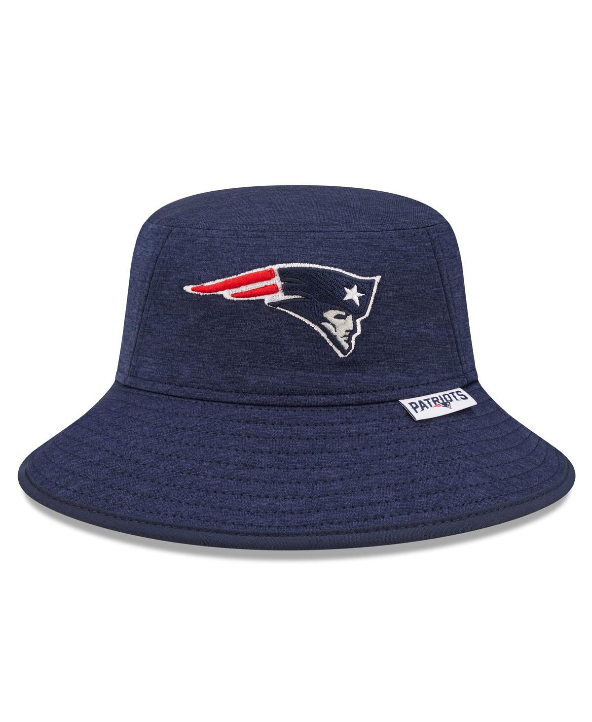 Shop New Era Men's  Heather Navy New England Patriots Bucket Hat