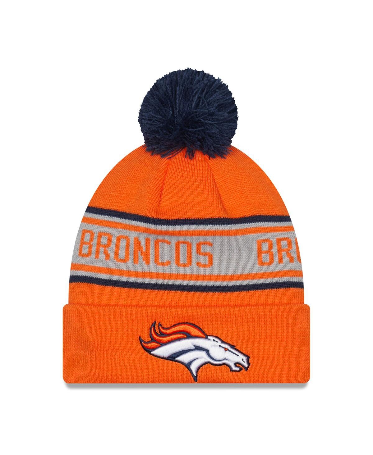Men's New EraDenver Broncos Repeat Cuffed Knit Hat with Pom - Orange