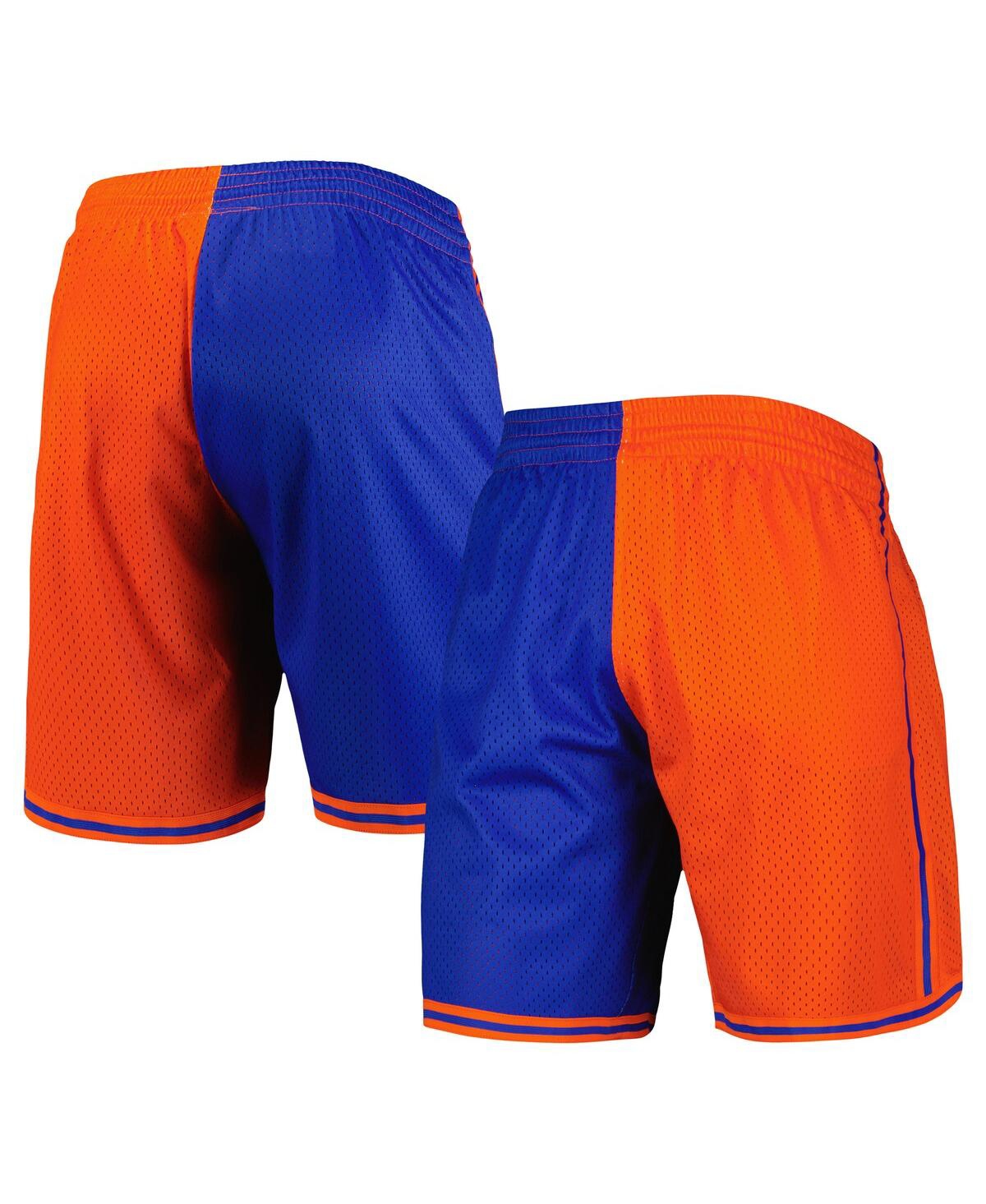 Mitchell & Ness Nba New York Knicks 1996 Swingman Shorts In Blue,orange