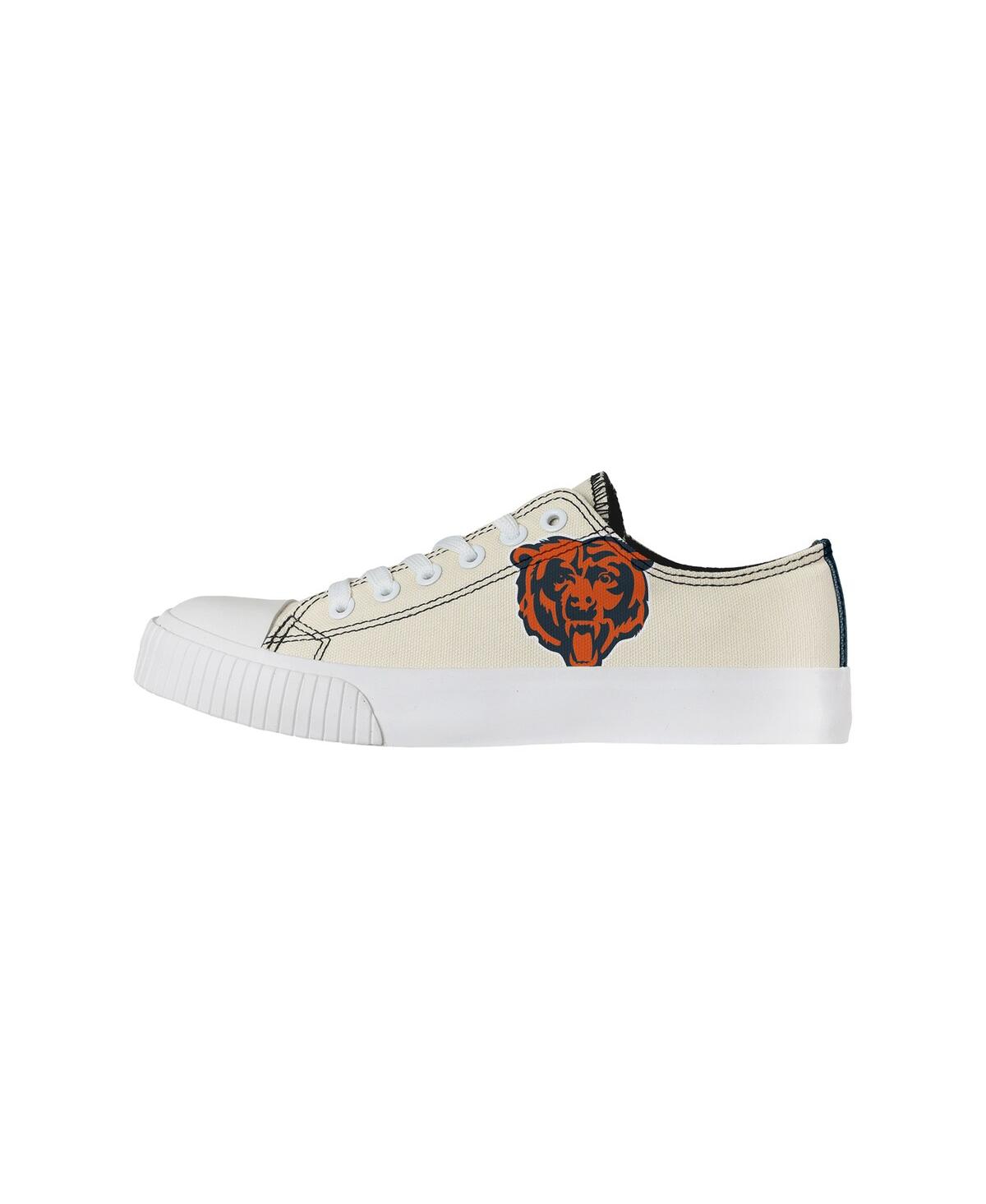 Shop Foco Women's  Cream Chicago Bears Low Top Canvas Shoes