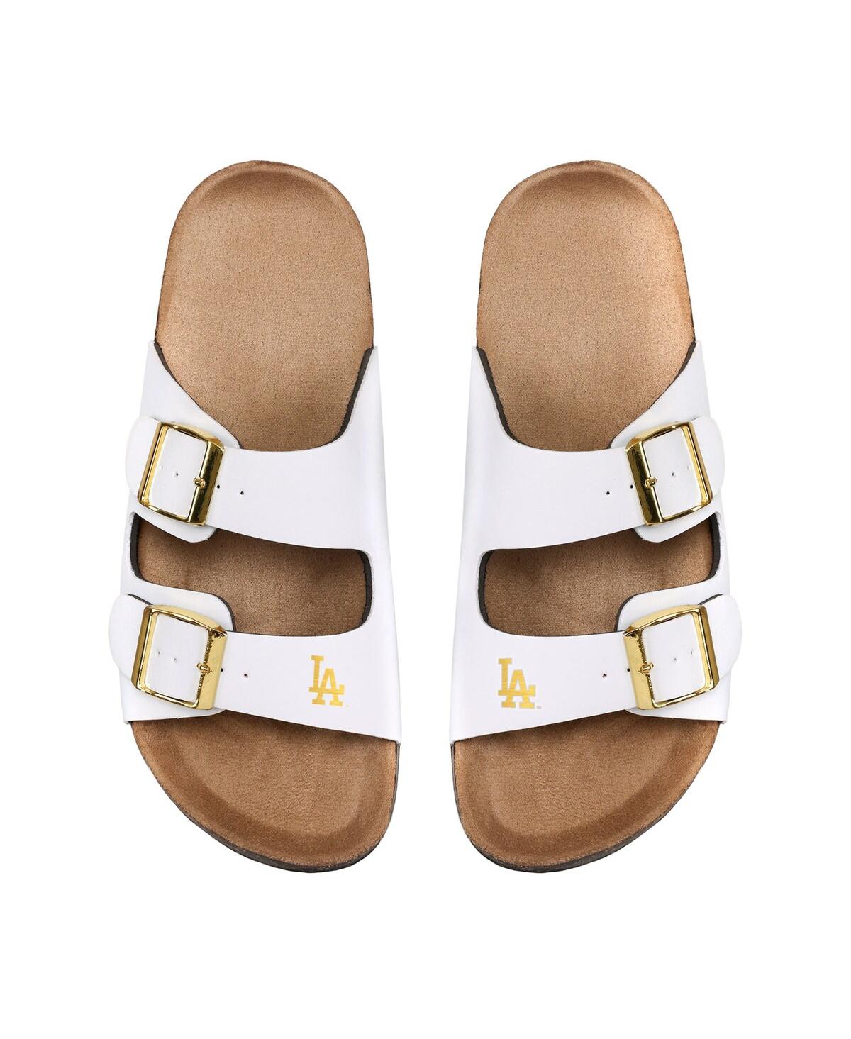 Foco Women's  Los Angeles Dodgers Double-buckle Sandals In White