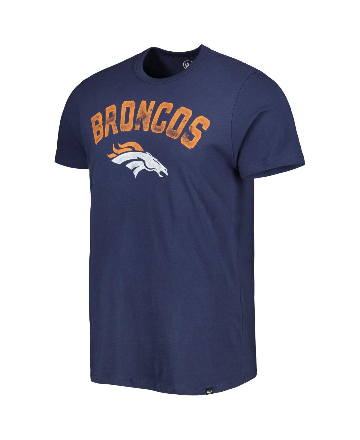 Shop 47 Brand Men's ' Navy Denver Broncos All Arch Franklin T-shirt
