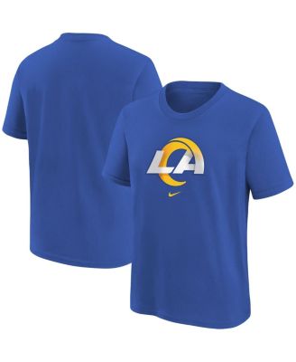 Nike Youth Los Angeles Rams Logo Cotton T-Shirt - Royal - M (Medium)